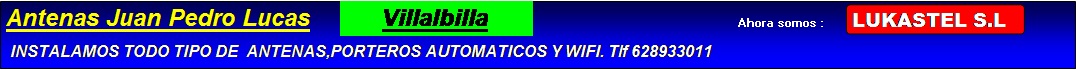 Instalacion de todo tipo de antenas,porteros y wifi.TLF,628933011